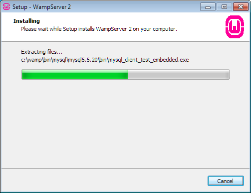 WampServer 安裝程式 - 正在安裝