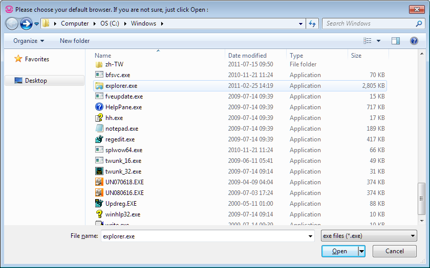 WampServer 安裝程式 - 預設瀏覽器