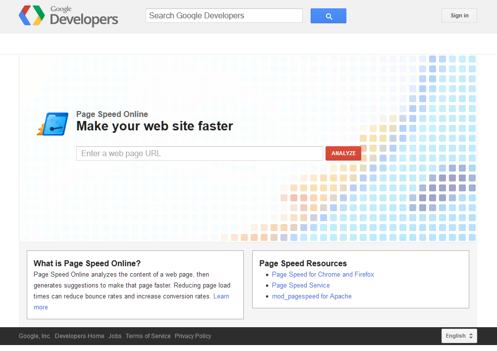 Google Page Speed Online